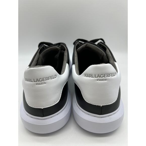 Karl Lagerfeld Paris Black Leather Shoes Designer Sneakers LF1S1107 Men Size 12M - Picture 6 of 11